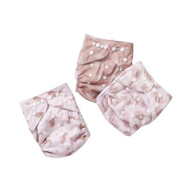 Imagem de Fraldas de Pano Laváveis Elinfant - Reutilizáveis, Impermeáveis (3 Uni