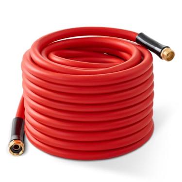 Imagem de Mangueira de jardim 22,9 m x 3/10.2 cm, resistente -45.6 °C a 87.8 °C, mangueiras de borracha flexível de 600psi, acessórios sólidos de 0,9 cm para gramado e jardim ao ar livre para todos os climas