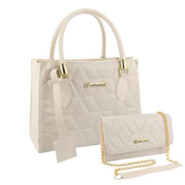 Imagem de Bolsas Femininas Kit 2Peças Bolsa Lorena Paris Media Baú e Baladinha c