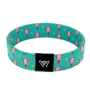 Imagem de Hang Loose Bands - Pulseira Southwestern para homens, mulheres e adolescentes - Estampa tribal confortável e Boho - Pulseira reversível estilo ocidental, Medium: 7.5" length (for large wrists),