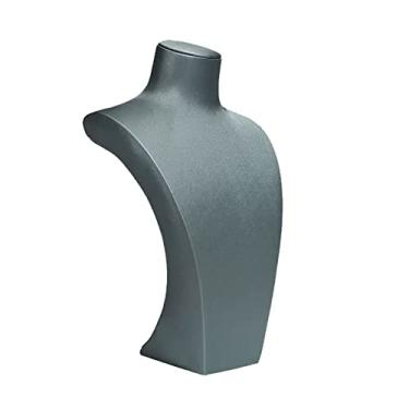 Imagem de Porta-joias de couro PU colar busto corrente organizador exibição boutique stand manequim organização doméstica para meninas mulheres joias expositor, One Size, Ágata