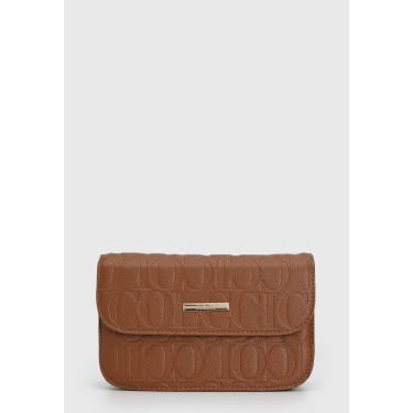 Imagem de Bolsa Transversal Feminino Monograma Alça Ajustável Caramelo Colcci 090.01.12152 feminino