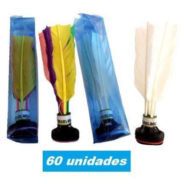 Imagem de Peteca Lider Branca Ou Colorida 60 Unidades - Brasil Gold