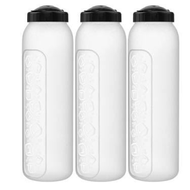 Imagem de 3 Jarra Garrafa De Água Suco Geladeira Tampa Higiênica 1,5 Litro Fina (Preto)