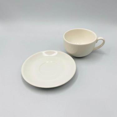 Imagem de Xícara de Chá + Pires Coupe Branco Liso 200ml - Alleanza - ALLENZA