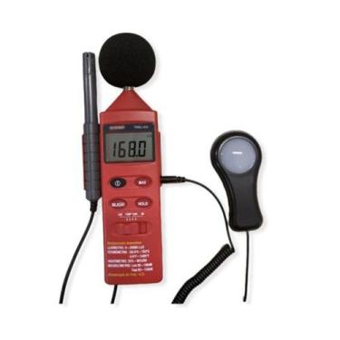 Imagem de Termo Higrômetro Digital Sonômetro Luxímetro Temperatura Umidade Hold 