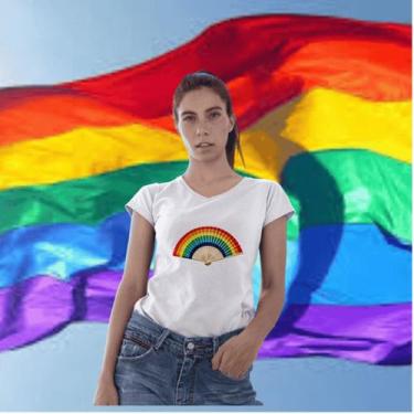 Imagem de BabyLook Leque - Bandeira Orgulho - LGBT - Unissex - Lojas Áurea, M