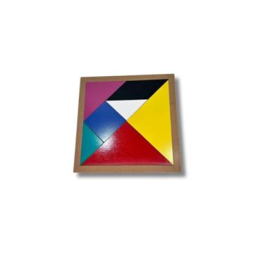 Imagem de Quebra Cabeça Tangram Em Mdf 20x20