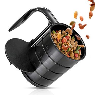 Imagem de Colher para ração de animais de estimação, copos para ração de cães, colher de plástico com linhas de medição (inclui 1 C, 3/4 C, 1/2 C, 1/4 C), copos medidores para ração de cães, gatos ou pássaros, moldados por injeção e pode ir à lava-louças