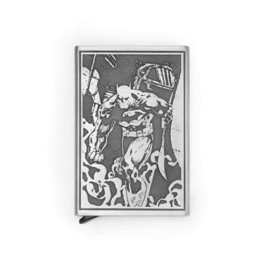 Imagem de Royal Selangor Carteira de cartão Batman da coleção DC com acabamento à mão, Prata, Contemporâneo