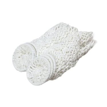 Imagem de YIJU Bolsos de mesa de sinuca 6x, esportes de lazer de redes de bolsas de substituem acessórios de bilhar algodão substituindo rede de malha, Branco