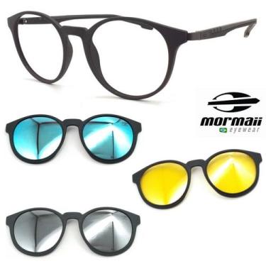 Imagem de Armação Grau Redondo Mormaii 6071 Swap2 Preto +3 Clipons APN, Preto