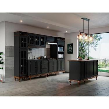 Imagem de Cozinha Modulada Completa de Madeira Hannover - M502 - Linz, Laca - Pr