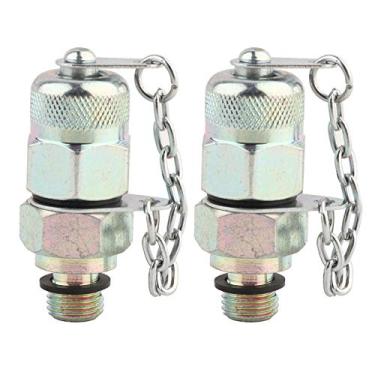 Imagem de Adaptador de teste hidráulico QANYEGN de ​​2 peças, kit de acoplador de teste hidráulico, ferramenta de acoplamento de ponto de manômetro de alta pressão para lubrificação, (M10*1-M12*1.25)