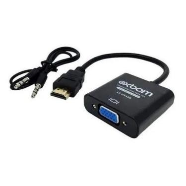 Imagem de Cabo Adaptador Conversor Hdmi Para Vga Com Saída P2 De Áudio - VIL