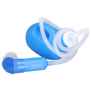 Imagem de Garrafa de urina masculina ergonômica de grande capacidade mictório portátil para pacientes hospitalares 2000 ml (azul)