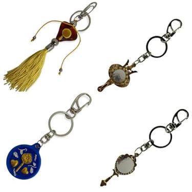 Imagem de Chaveiro Orixá Oxum Amarelo 16 cm em Murano