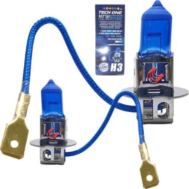 Imagem de Kit Lampada Automotivo Halogena 12v 8500k Encaixe H3 - TECH ONE