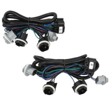 Imagem de G-PLUS Par de chicotes de luz traseira LH e RH compatível com Chevy Silverado 1500 1500HD 2500HD 3500 2003-2007 16531401, 16531402