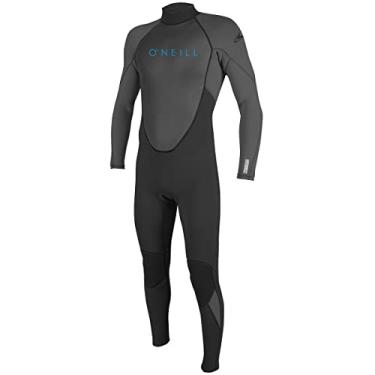 Imagem de Roupa de mergulho O'Neill Youth Reactor-2 com zíper traseiro de 3:2 mm, leve, quente com boa flexibilidade para surfe, paddleboarding, caiaque, preto/grafite, 14