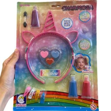 Imagem de Kit Tiara De Unicornio Charmosa Rainbow - Cotiplas 2642