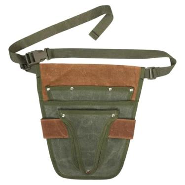 Imagem de Fenteer Ferramenta de cintura ferramentas de jardinagem Belt Belt Diy Utility Belt Aventn Garden cinto da cintura para jardineiros carpinteiros artesãos, Marrom Verde