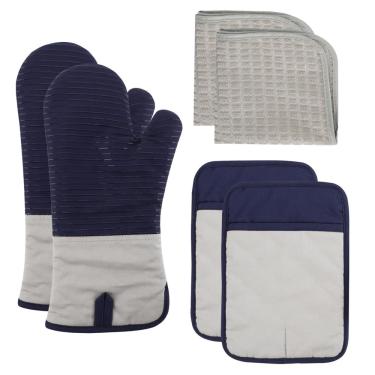 Imagem de Conjunto de luvas de forno e porta-panelas cook with color 6 unidades