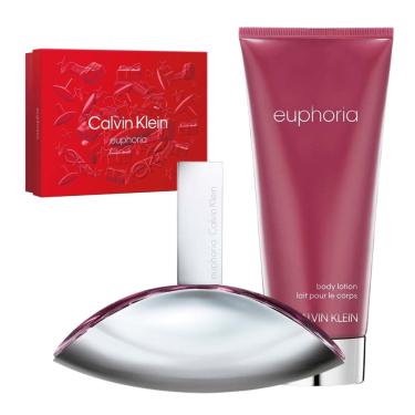 Imagem de Kit Perfume Feminino Euphoria de Calvin Klein Eau de Parfum 50 mL e Body Lotion 100ml