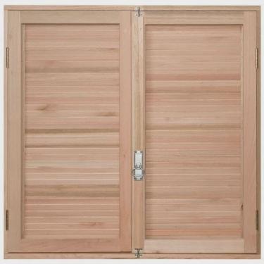 Imagem de Janela de Madeira Veneziana 120x100cm Com Caixilho 12cm ewk 140 Rondosul