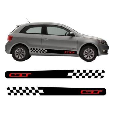 Imagem de Par  Faixas Adesivo Lateral Compatível Carro Gol Volkswagen - onl