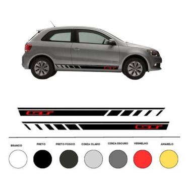 Imagem de Kit 2 Adesivo Faixa Lateral Compatível Carro Gol Volkswagen - onl