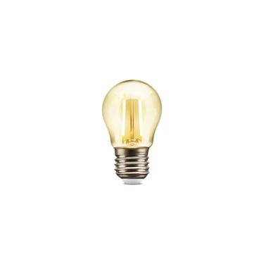 Imagem de Lâmpada Filamento LED G45 2W 2200K Elgin Bivolt Ambar Luz Amarela Quente - Vintage, Retrô, Decoração