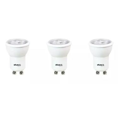Imagem de Kit  3 Lâmpadas Led Dimerizavel Mini Dicroica Mr11 Gu10 4w Branco Quen