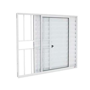 Imagem de Janela Veneziana 3 Folhas 1,00x1,50 Alumínio Branco C/g - ALLO ESQUADR