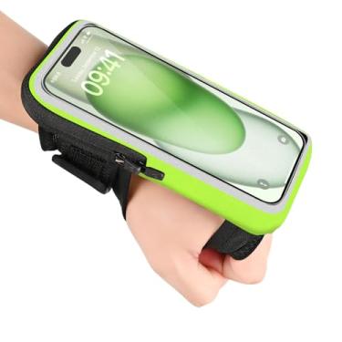 Imagem de NITMTYOU Suporte De Celular Para Corrida, Pulseira Pro Max Plus Se (16/15/14/13/12/11/X/Xr) Galaxy S24/S23/S22/S21, Acessórios Corrida À Prova D'Água Com Alça Ajustável E Compartimento Cartão (Verde