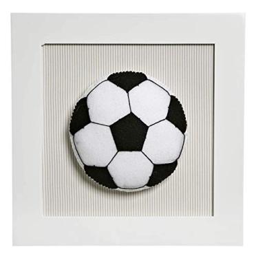 Imagem de Potinho de Mel Quadro Decorativo Bola Futebol Quarto Bebê Infantil Menino Bege
