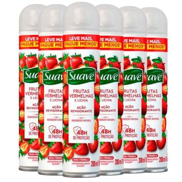 Imagem de Kit Desodorante Aerosol Suave Frutas Vermelhas 200ml C/6 Unidades