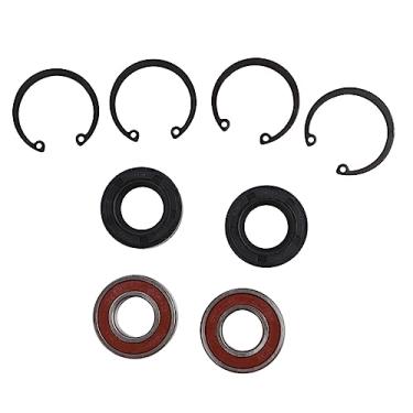 Imagem de GRCFUMO 2 Sets Kit de vedação de rolamento do eixo traseiro, kit de vedação de rolamento de eixo traseiro de aço, rolamento do eixo traseiro para o carro medalhista de maratona