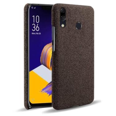 Imagem de Capa para ASUS Zenfone Ze620kl,Capa desenhada em lona,Case Protetora Ultrafina com Empunhadura Macia,Design em Tecido Antichoque e Antiarranhões-Brown