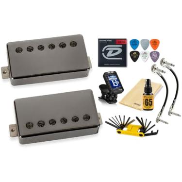Imagem de Conjunto de captador Seymour Duncan APH-2 Alnico II Pro Slash Humbucker com pacote Tonebird 11104-08 (capa de níquel preto)