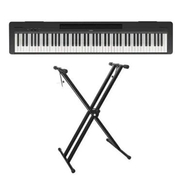 Imagem de Piano Digital Yamaha P-145  - 88 Teclas GHC Toque Realista + Suporte em X