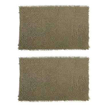 Imagem de Kit 2 Tapetes para Banheiro Bolinha Antiderrapante 38x58cm Microfibra 