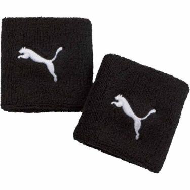 Imagem de Munhequeira Puma Cat (Par) Unissex 051156-01 Preto/Branco, Preto, Bran