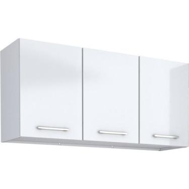 Imagem de Armário Aéreo Montado de Lavanderia Branco em Aço 114cm Max Cozimax