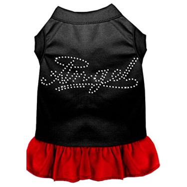 Imagem de Mirage Pet Products 57-08 SMBKRD 25,4 cm vestido de anjo com strass preto com vermelho, pequeno
