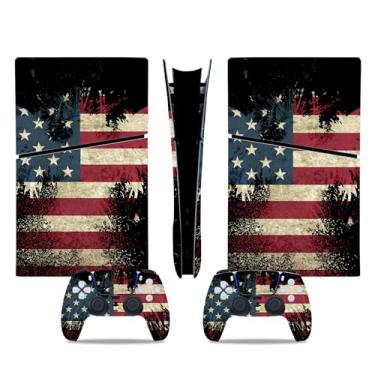 Imagem de Console Skin Compatible with PS5 Slim Digital, Full Set Vinyl Decal Cover Wrap for Wireless Controller