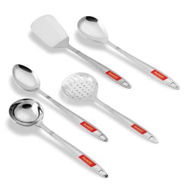 Imagem de Conjunto de colheres para cozinhar e servir Sumeet Stainless Steel 5 u