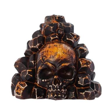 Imagem de Apito da Morte Asteca – Artefato Mesoamericano Autêntico Artesanado, Apito Asteca Alto de 126 dB para Halloween, Dia dos Mortos e Efeitos Sonoros de Brincadeira (Marrom)