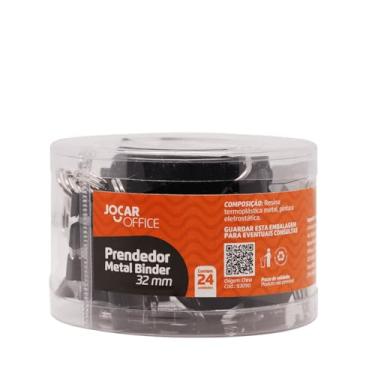 Imagem de PRENDEDOR METAL BINDER PRETO 32MM POTE/24 UN JOCAR OFFICE