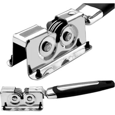Imagem de Afiador de Facas e Tesouras Profissional com Ventosa – 6 Roldanas em Inox, Cabo Ergonômico, Para Facas, Tesouras e Canivetes - NEXUS MARKET